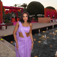 Load image into Gallery viewer, Poo Pre-Stitched Saree (Purple)
